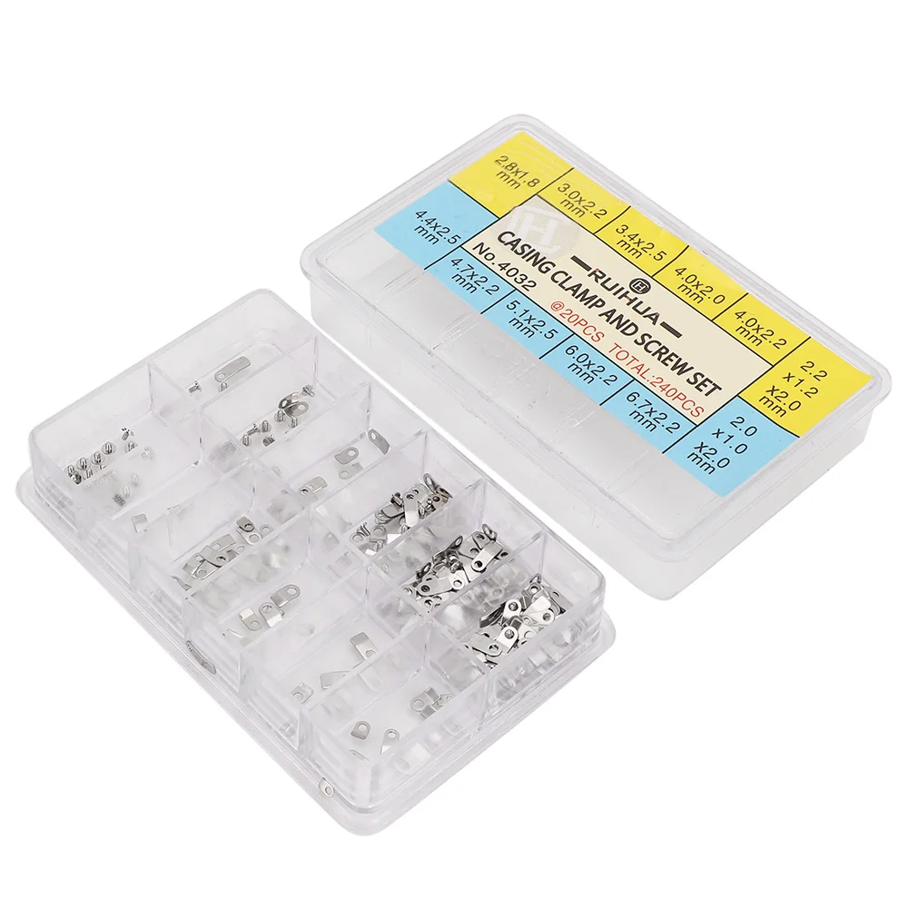 Watch Parts Assorted 10 Size Watch Movements Fixing Adapter Securing Screws
