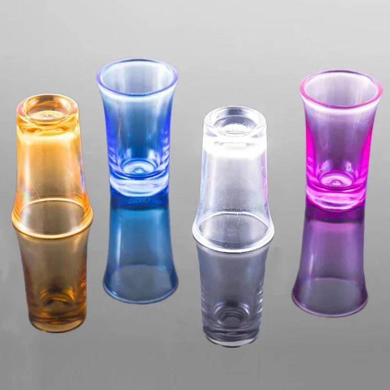 Shot Glass Plastic Spirits Shot Cup Party Bar Club Drinking Tool Wedding Wine Glasses Cocktail Pint Bullet Vodka Cups 6 PCS plastic shot glass