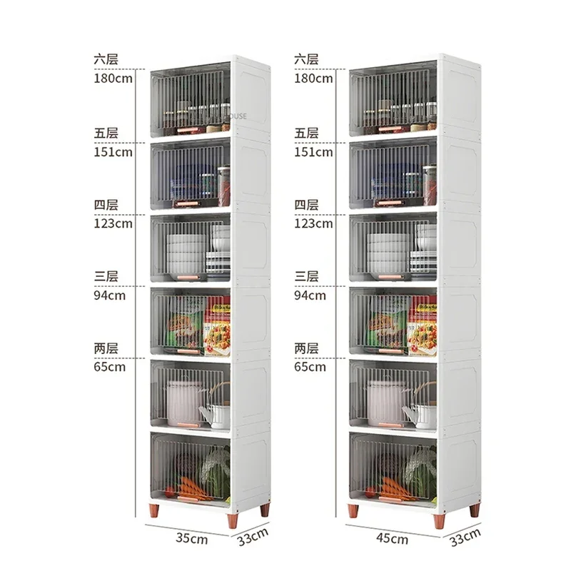 Modern Plastic Kitchen Cabinet for Kitchen Furniture Storage Cabinet Simple Household Multifunction Living Room Landing Locker 6