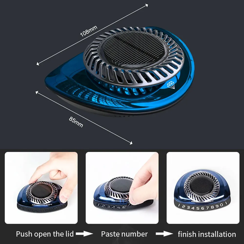 Kaufe Solar Car Air Freshener Rotary Aroma Diffuser with Parking