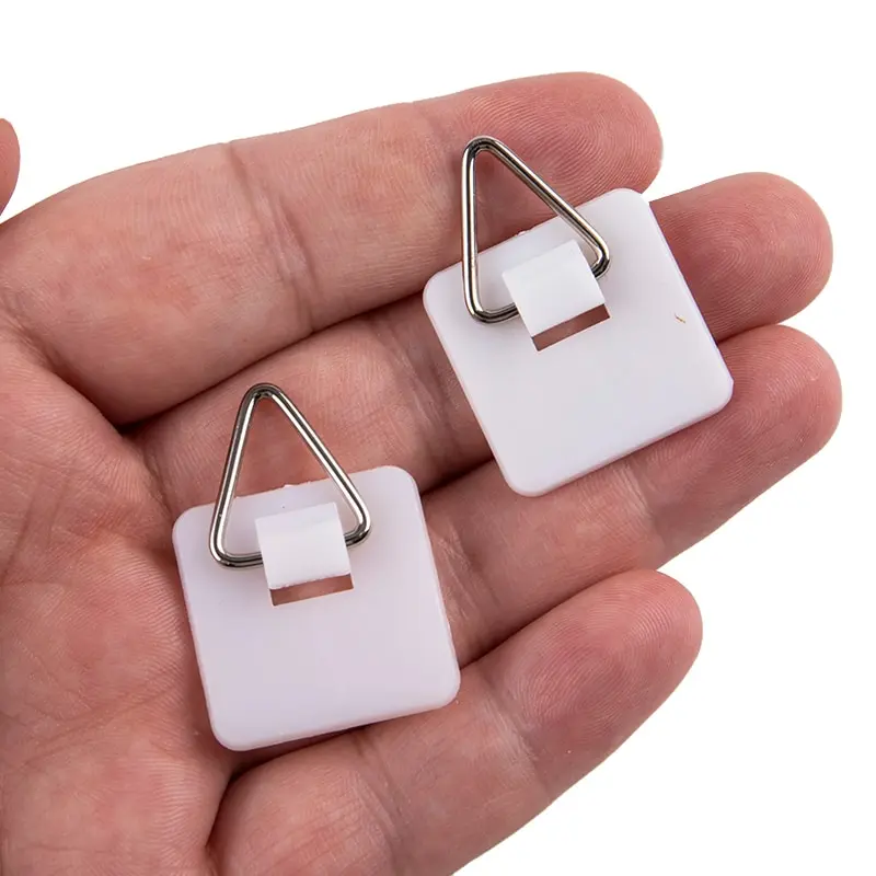 

10Pcs Invisible Adhesive Plate Hanger Set Vertical Plate Holders for The Wall Dish Hook Portable Self-Adhesive Wall Plate Holder