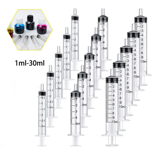 재사용 가능한 플라스틱 주사기, 영양분 무균 측정용, 수경법 주방용 도구, 1-10ml, 2-20 개 2