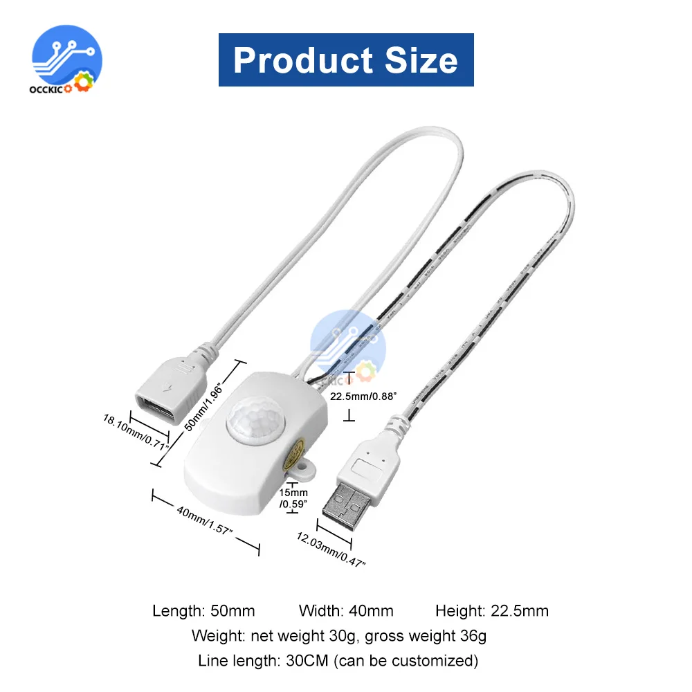 Рисунок 3 - Инфракрасный PIR-датчик движения с питанием от USB