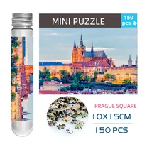 150PCS Mini Test Tube Jigsaw Puzzles Prague Square Decompression Toy Landamark Puzzle Fridget Puzzle Game Family Decoration 1