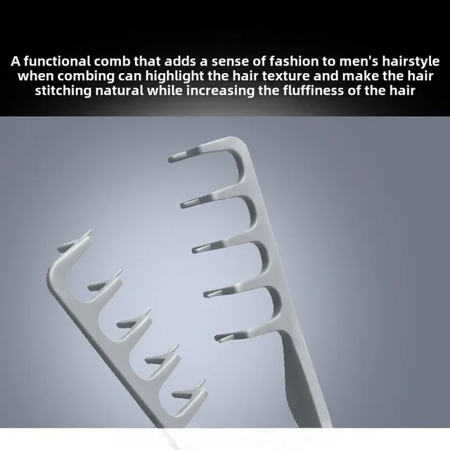 1/2Pcs Volumizing Wide-Tooth Hair Styling Comb Curling Tools Fluffy Texture for Men Ideal for All Hair Types Hairstyling Tools 4