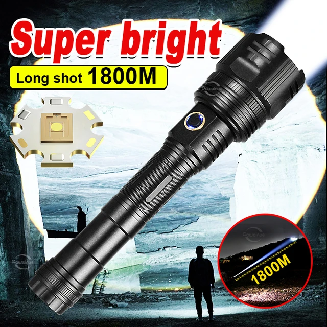 Nouveau 600w Haute Puissance Lampe De Poche Led 5000m Usb Torche  Rechargeable Puissante Lampes De Poche Tactique Camping Lanterne Chasse  Lampe À Main - Lampes De Poche Et Torches - AliExpress