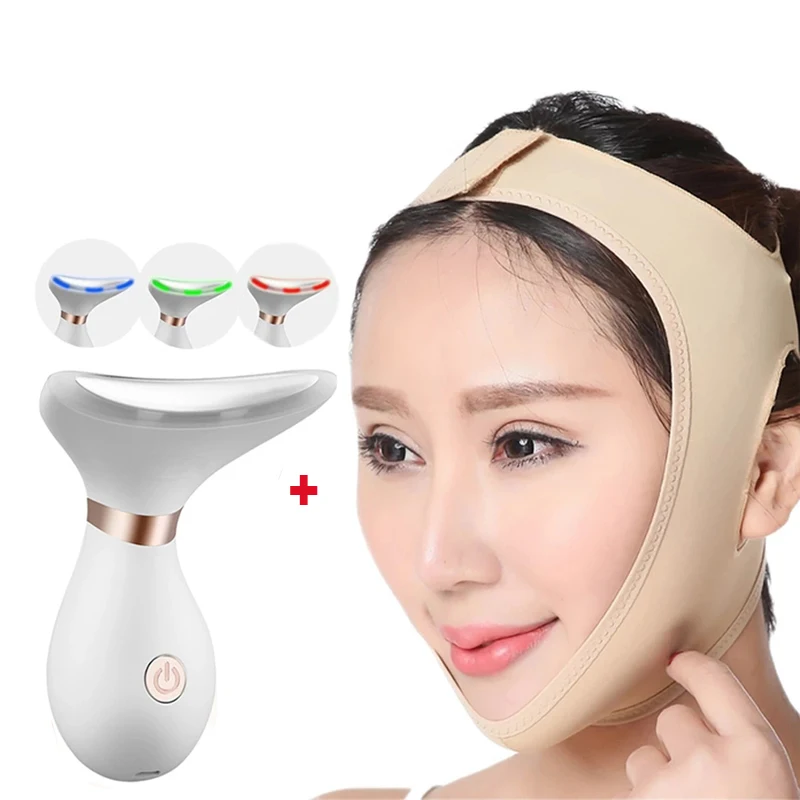Electric V Face Shape Lifting Slimming Double Chin Reducer V Line Facial Lift Up Face Slimming Machine EMS Neck Lift Massager 11
