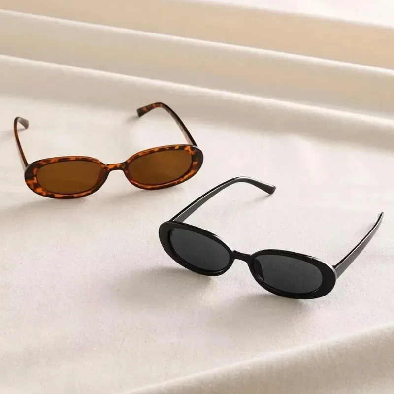 Vintage Oval Women Sunglasses Luxury Brand Designer Small Oval Sun Glasses Retro Black Red Glasses ladies Goggle UV400 Eyewear women sunglasses