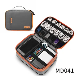 Portable Electronic Accessories Travel Case and Cable Organizer Bag (Grey)