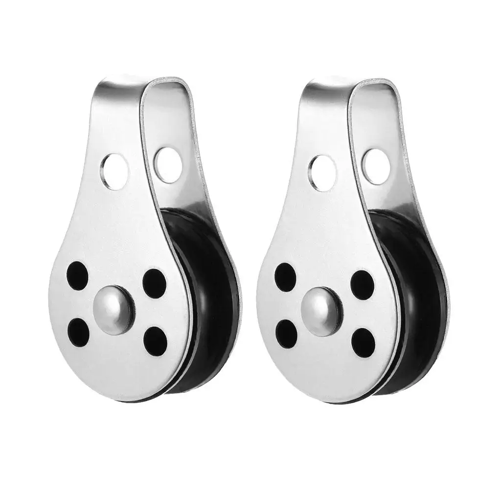 

MagiDeal Stainless Steel Pulley Blocks Boat Trolley Accessories
