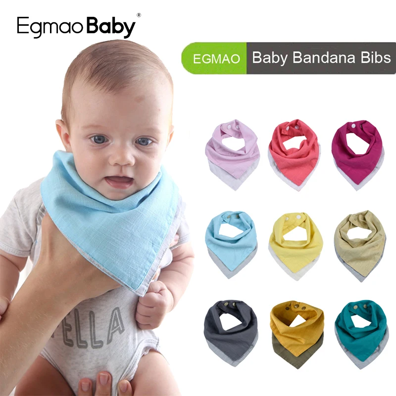 

Baby Bandana Bibs 100% Cotton Muslin Reversible Super Absorbent Drool Bibs Unsiex Baby Accessories Soft Toddler Triangle Scarf