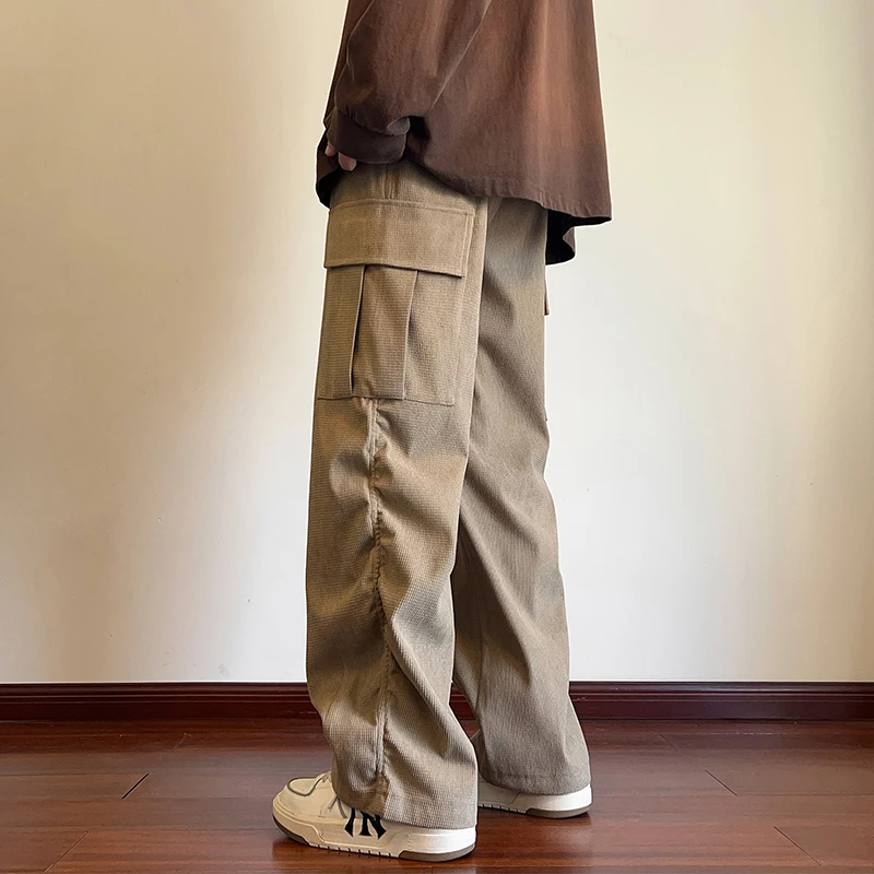 Side Pockets Cargo Harem Joggers Pants Men Military Army Green Pants Casual Harajuku Streetwear Sweatpant Male baggy