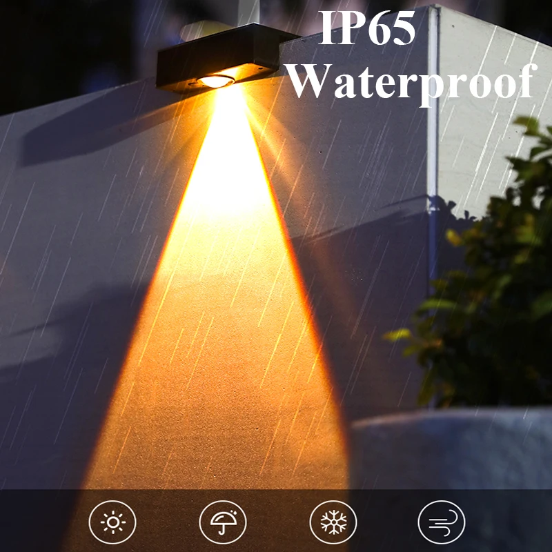 Brighter Solar Fence Lights Solar Lights Outdoor IP65 Waterproof Powered Lamp for Backyard Railing Wall Step Patio