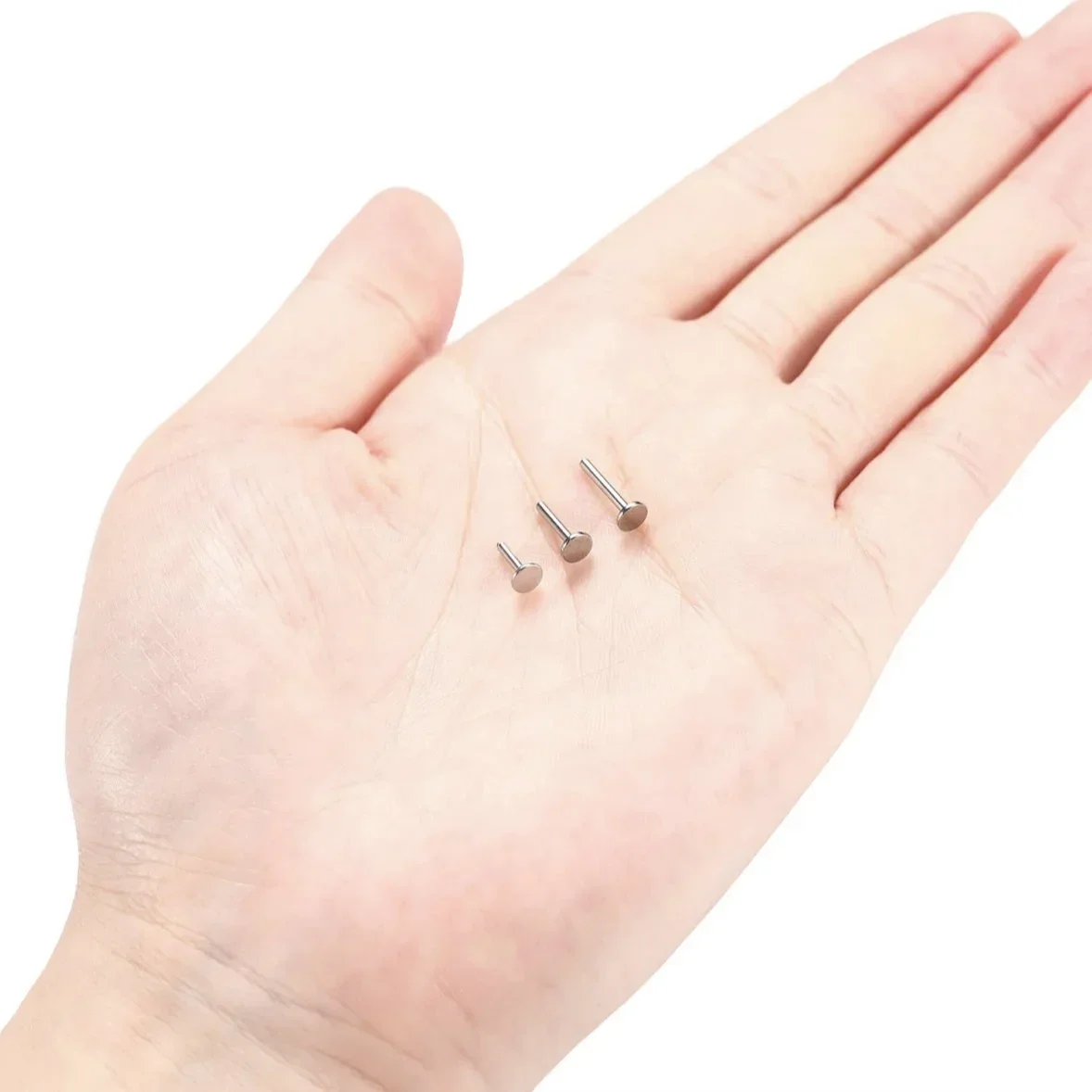Piercing Jewelry 10PCS G23 Titanium Labret 16G 18G 4/14mm Rod Internal Thread Plug Septum Ear Lips Nose Piercing Tragus Body Jewelry Accessories