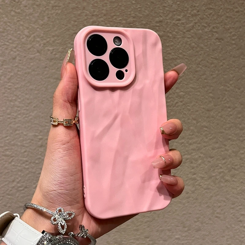 Soft Fold Pattern Candy Bumper Silicone Phone Case