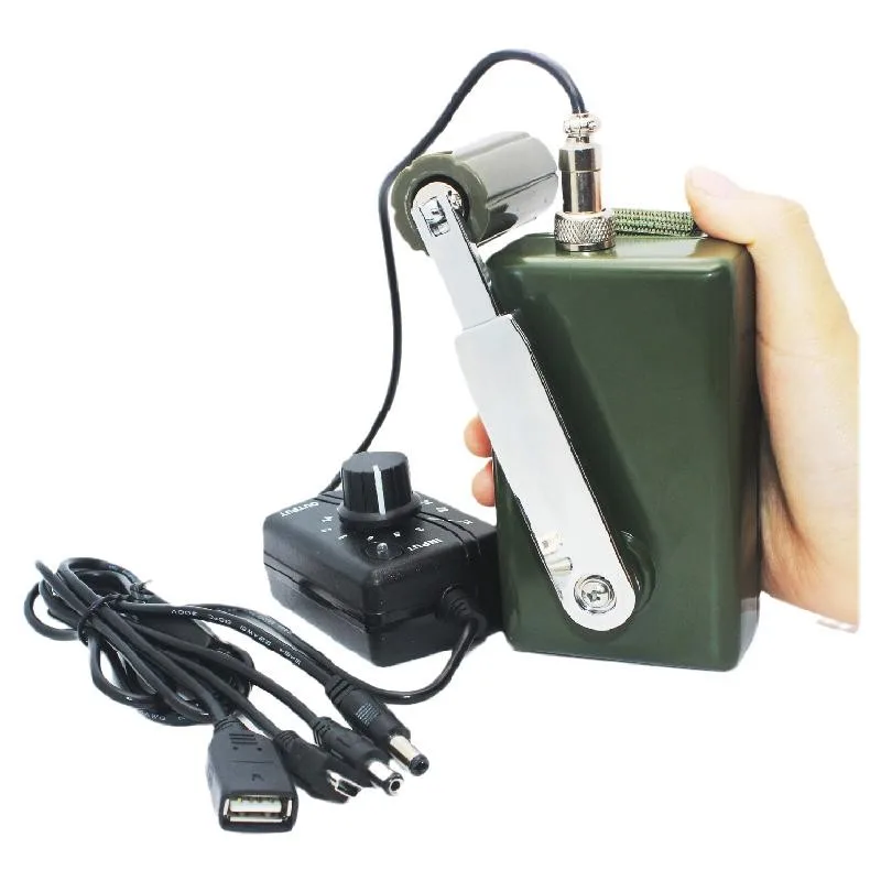 Portable Hand Crank Power Emergency Generator Phone Charger 30W/28V Manual PAD Battery DC Regulator Conventer Dynamo Generator