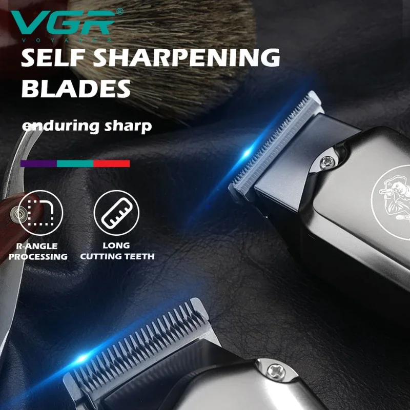 VGR Original Waterproof Combo Set Professional Hair Trimmer Rechargeable Hair Cipper for Men Electric Hair Cutting Machine V-675 6