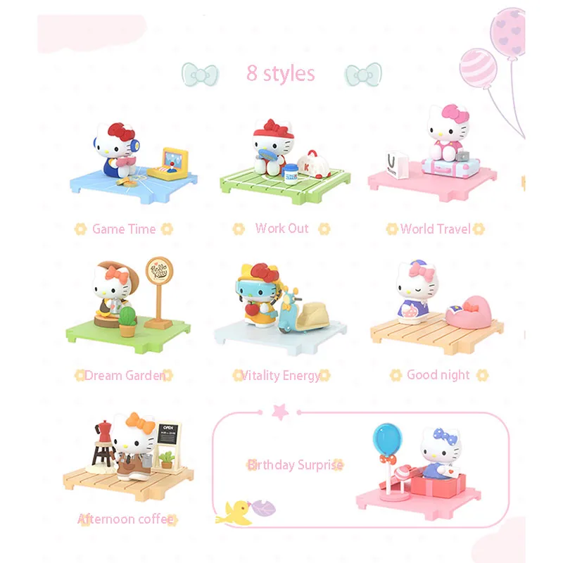 Оригинальная мультяшная кукла Hello Kitty счастливая работа искусство аниме