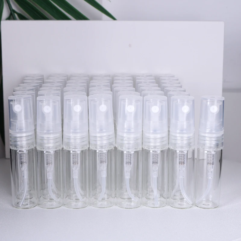 High Quality Mini Glass Perfume Spray Bottles - 3ml Ultra Fine Mist (50 Pack)