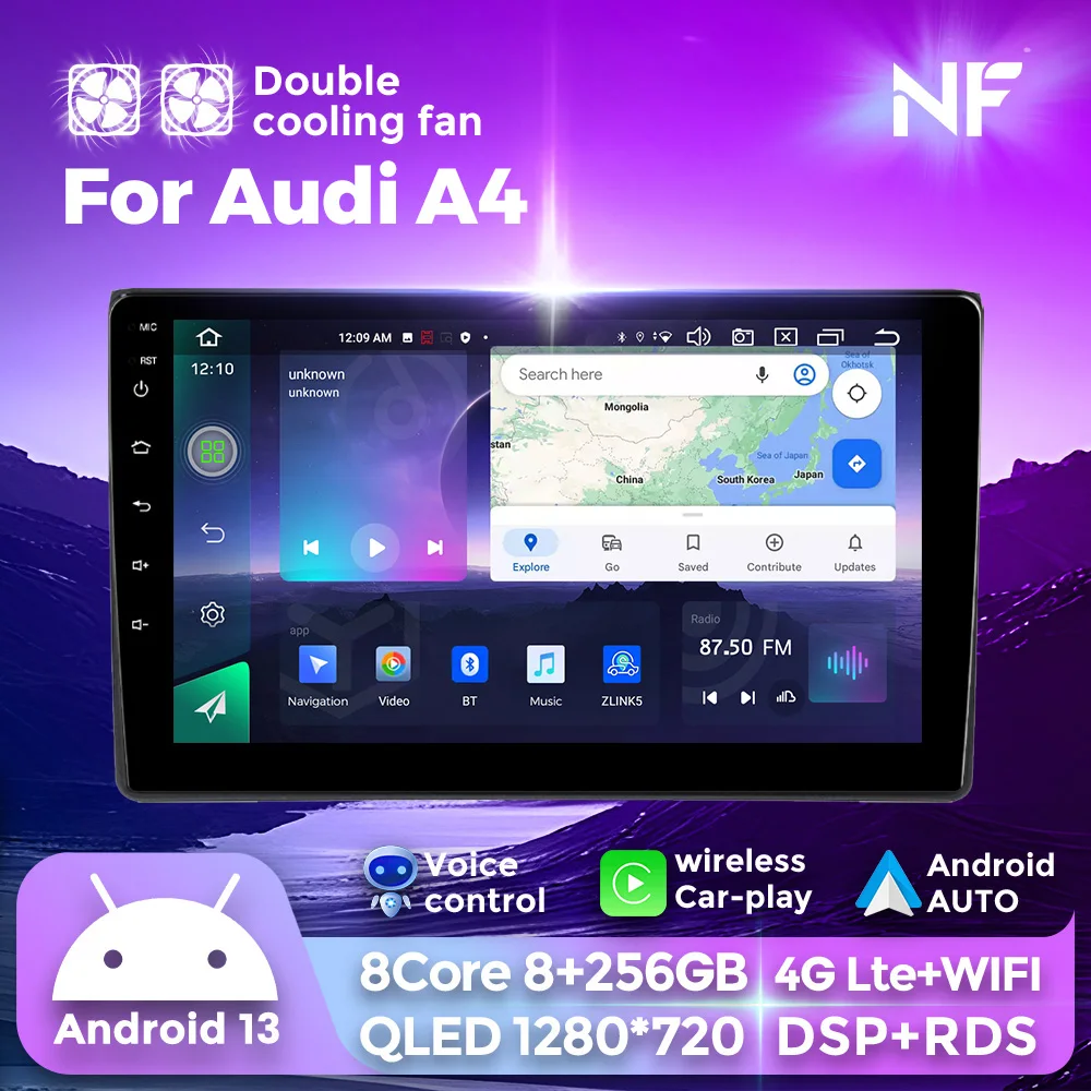 

Android 13 For Audi A4 B8 B7 B6 S4 RS4 SEAT Exeo 2002 - 2008 Car Multimedia all-in-one machine Auto Radio GPS Navigation Carplay