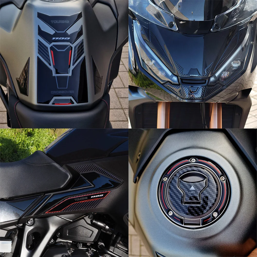 Motorcycle Fuel Tank Anti-Slip Protective 3D Gel Stickers Kit