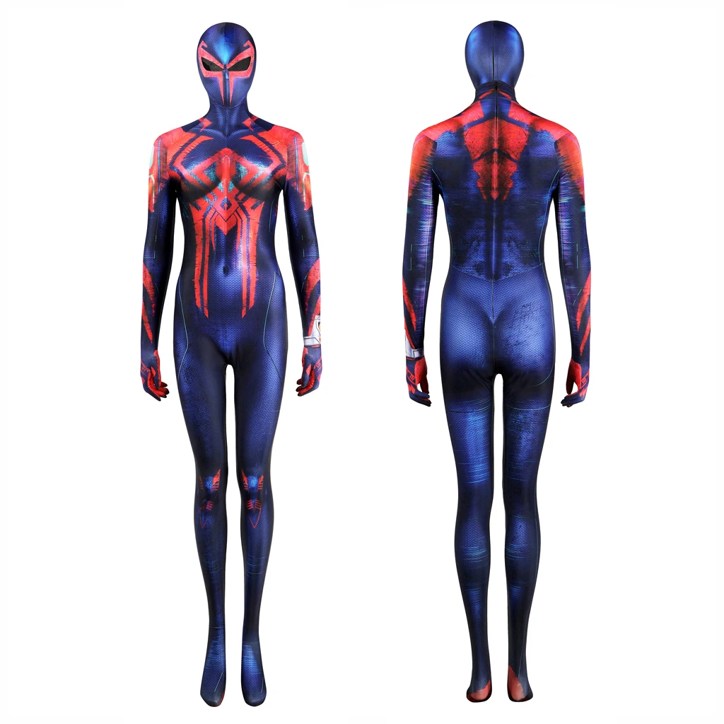 

2099 Spider Cosplay Costume Superhero Cosplay 3D Digital Printed Spider Bodysuit with Mask Halloween Zentai Suit for Women