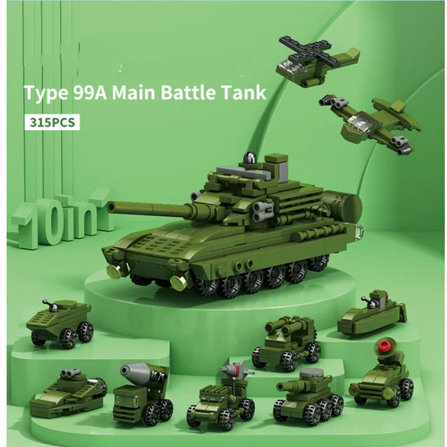10IN1 Helicopter Fire Rescue Engineering Vehicle Building Blocks Police Tank Helicopter Puzzle Bricks Compatible Child Gift Toy 4
