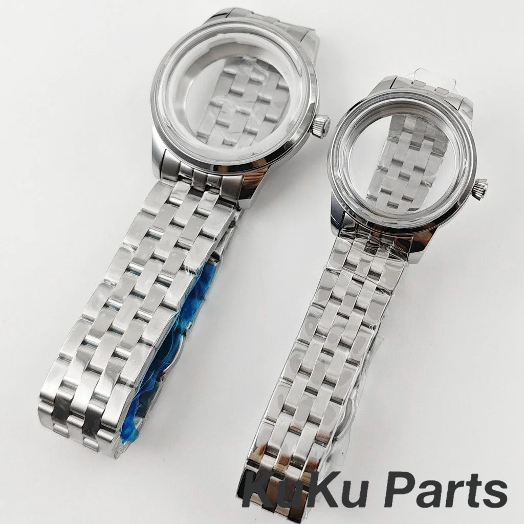 Cocktails Stainless Steel Watch Case with S Crown, 33MM/40MM, Arch Glass & Transparent Backcover