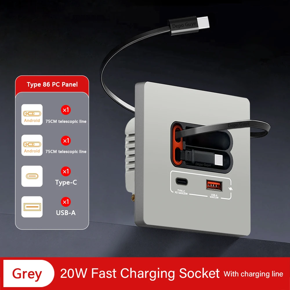 ตัวเลือกสินค้า แผงชาร์จเร็ว USB-C 20W ชาร์จได้ทุกอุปกรณ์