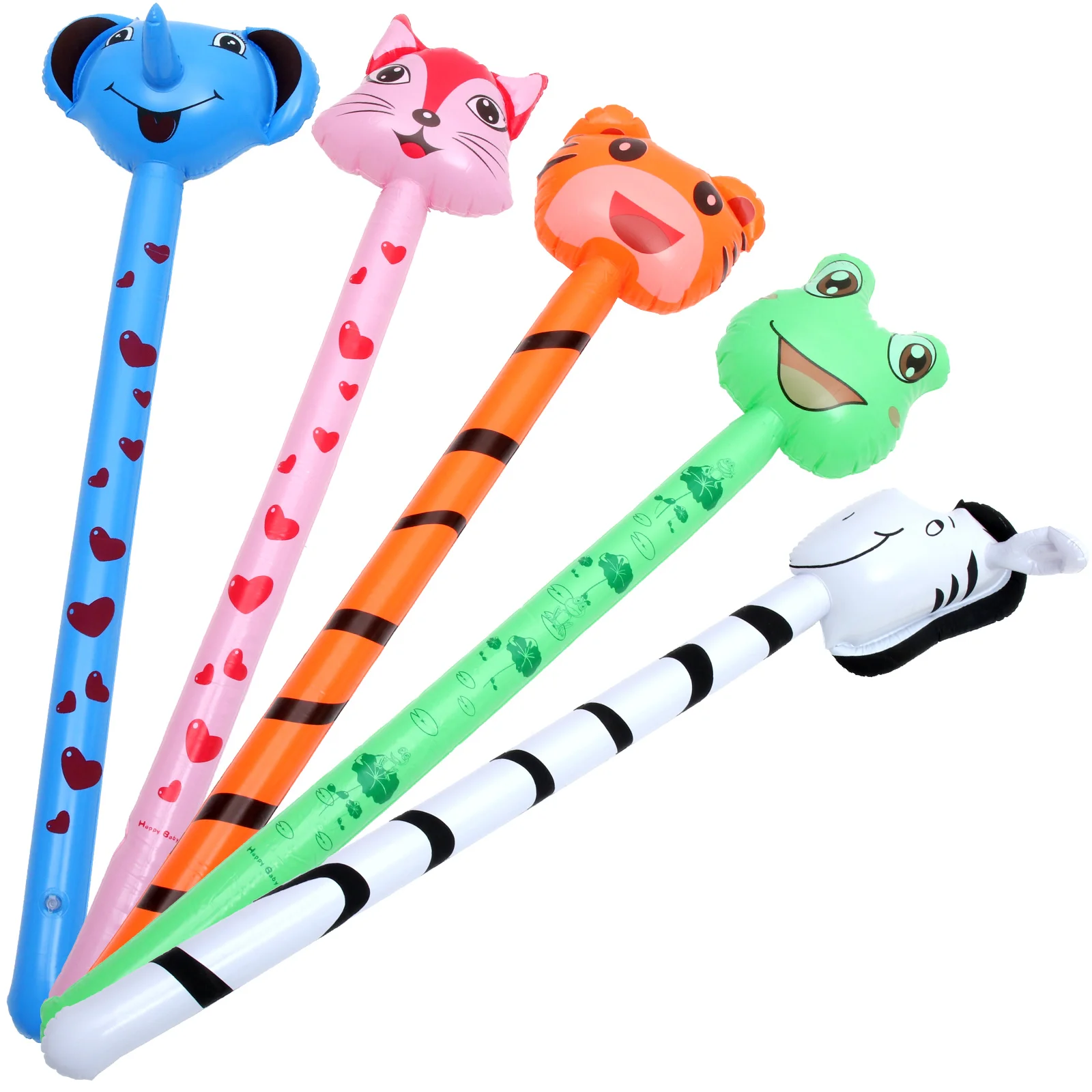 

110cm Cartoon Animal Inflatable Stick Long Hammer Balloons Blow Up Noise Maker Toys Birthday Party Decoration