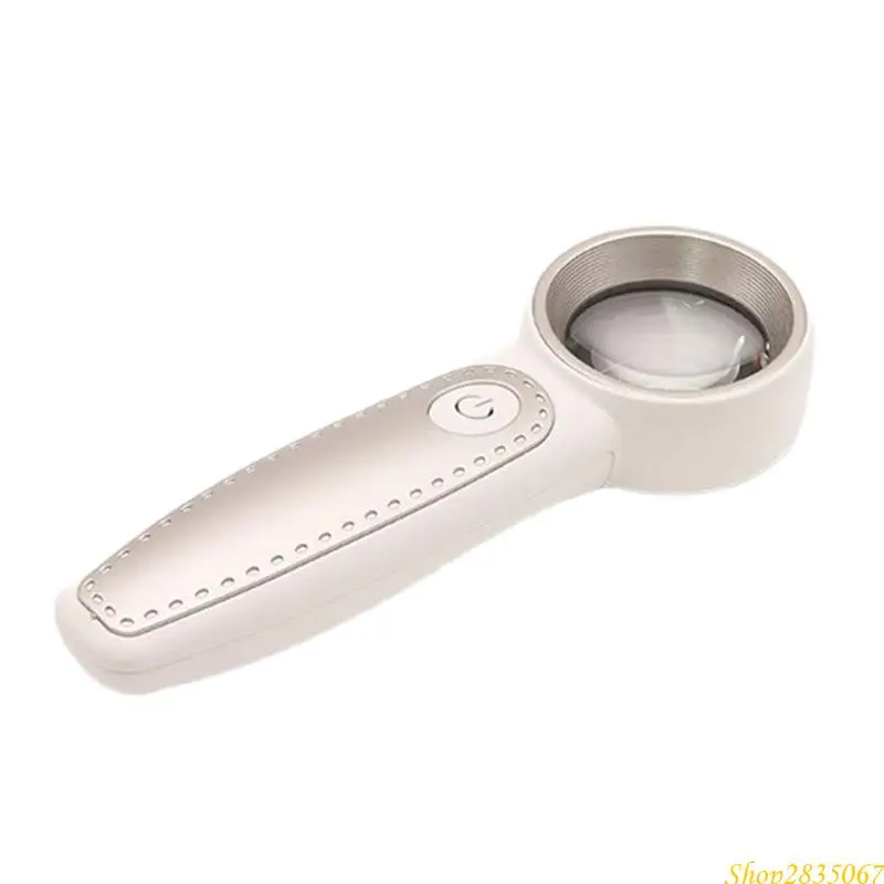 독서 공예 보석 검사 831F를위한 휴대용 USB 충전식 돋보기 아크릴 렌즈 및 인체 공학적 그립