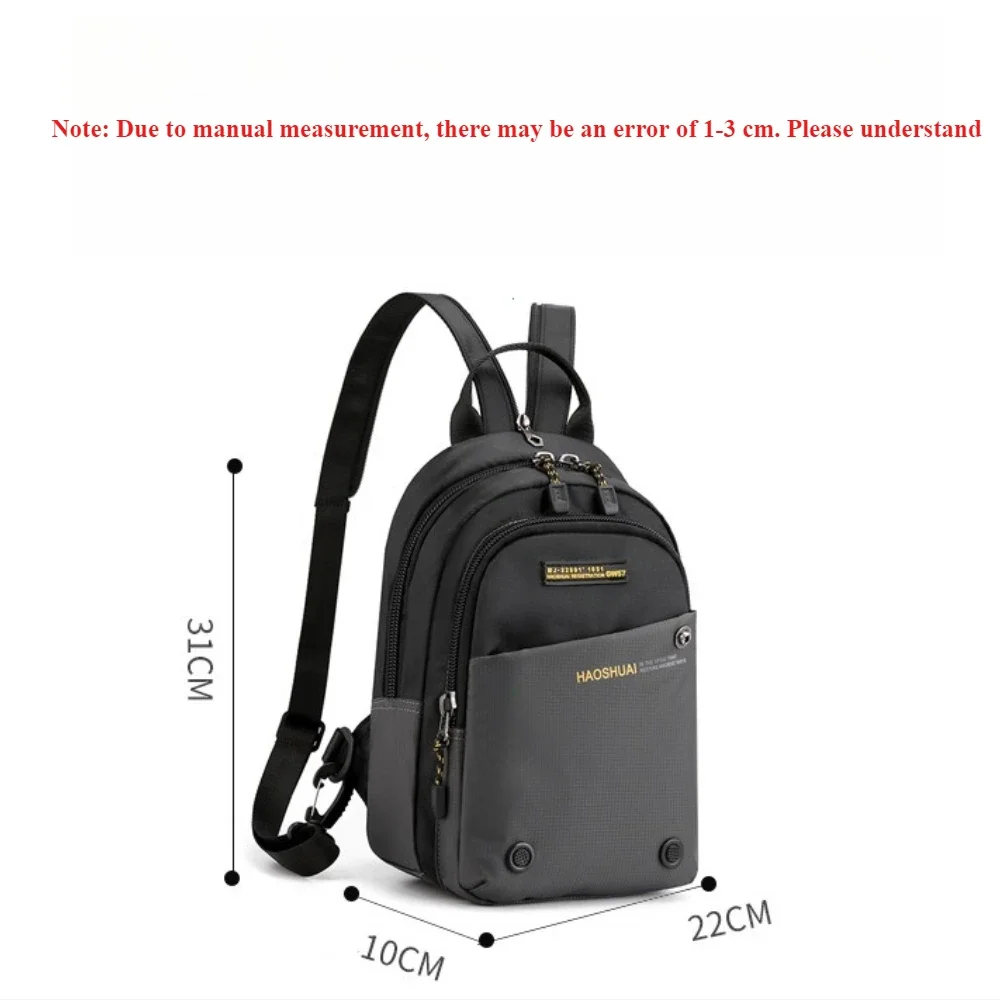 Men Small Backpack Rucksack Messenger Cross Body Chest Bags Multi-purpose Military Travel Nylon Male Fashion Daypack  Knapsack