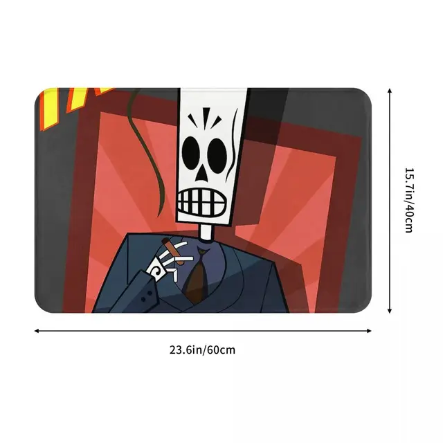 Grim Fandango Game Hálószoba Mat Füsté Deaprat Nappali Szőnyeg Bejárat Ajtó Otthoni Dekoráció - Image 3