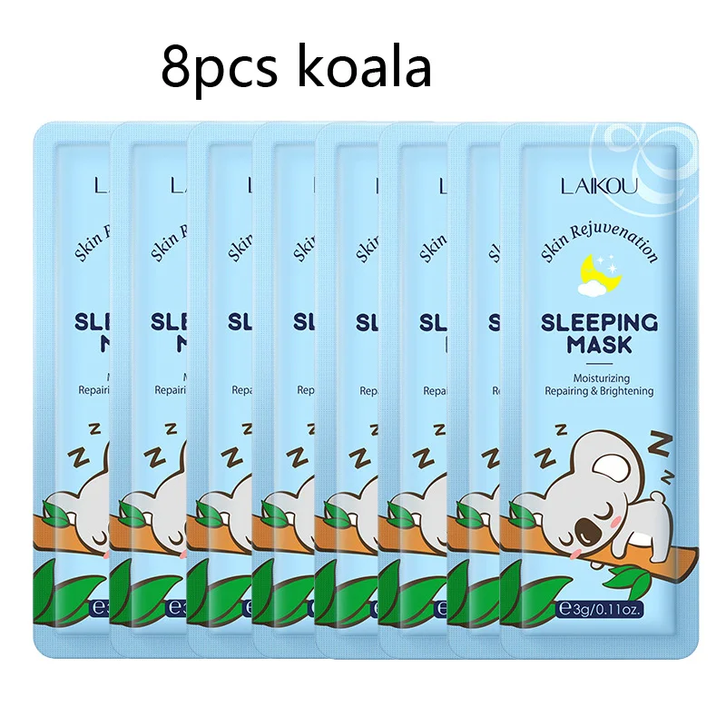 LAIKOU Pack of 8 Hydrating & Moisturizing Facial Sheet Masks - Korean Beauty Skin Care