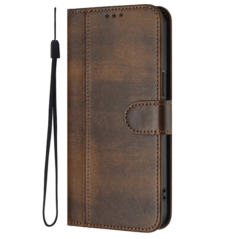 Magnetic Leather Wallet Flip Case with Card Holder - Premium Protective Phone Cover