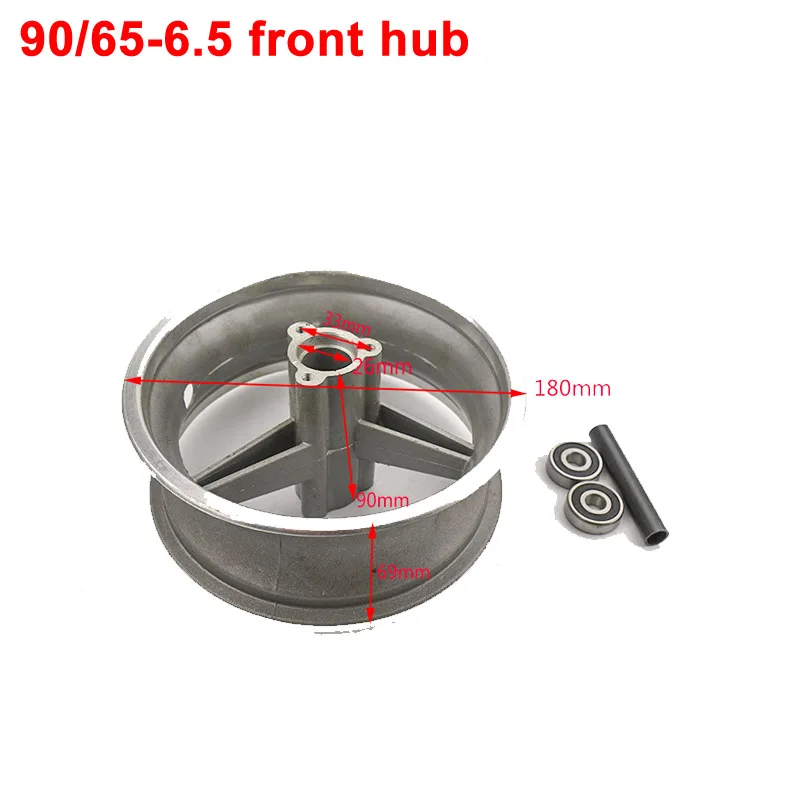 90/65-6.5 front or 110/50-6.5 rear Aluminum Wheel hub,Sprocket,Brake disc Axle bearing fits 49cc Mini Dirt Bike e Scooter Moto