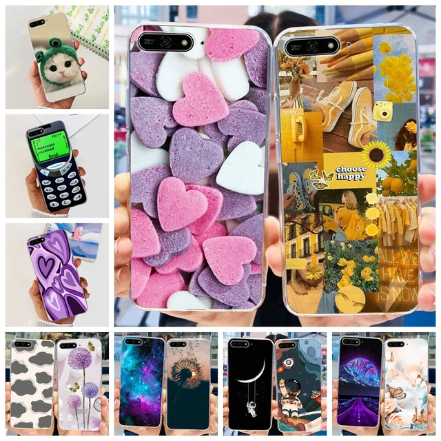 For Huawei Y6 Prime 2018 Case ATU-L31 ATU-L42 Cover Popular Painted Soft Silicone Fundas For Huawei Y6 2018 ATU-L21 Bumper - AliExpress