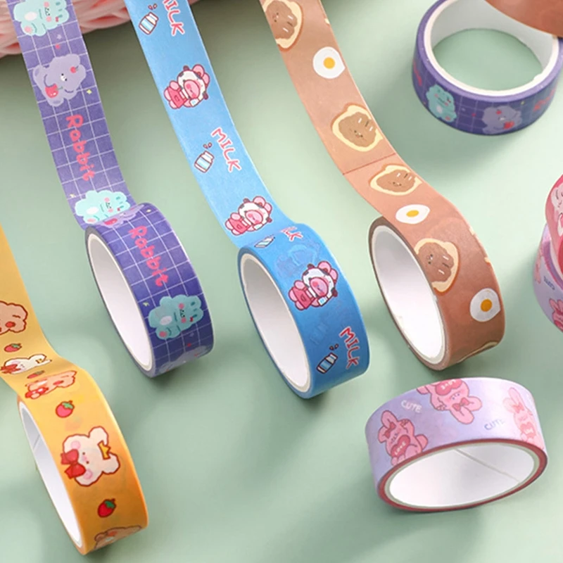 

3M Cartoon Bear Rabbit Washi Tape Cute Girls DIY Hand Account Material Decoration Accessories DIY Stickers Stationery Gifts