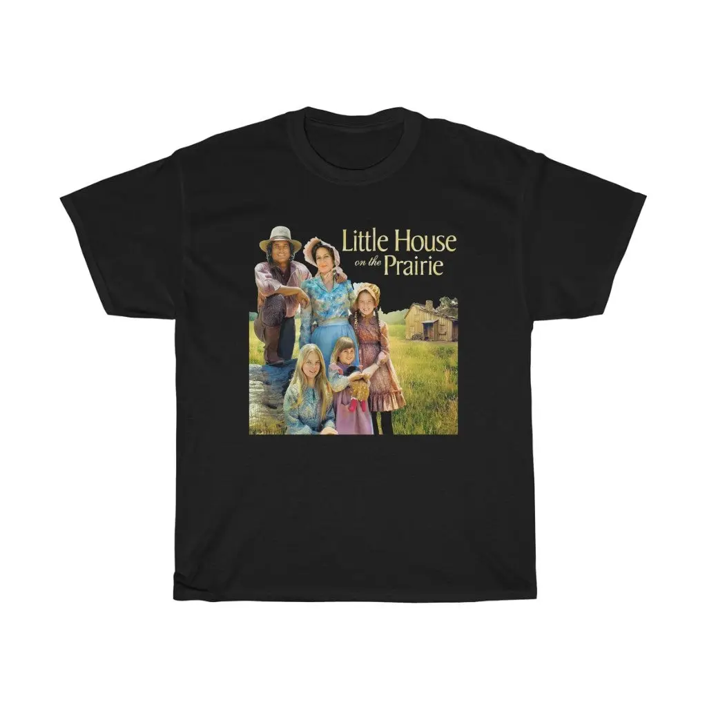 Little House On The Prairie Retro Tv Show Black Navy T-Shirt