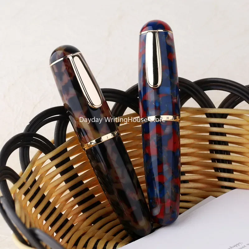 Majohn Q1 Mini Wood/Acrylic Transparent Pocket-Size Eyedropper Fountain Pen Iridium Long Knife Nib Portable Ink Writing Gift Pen 4