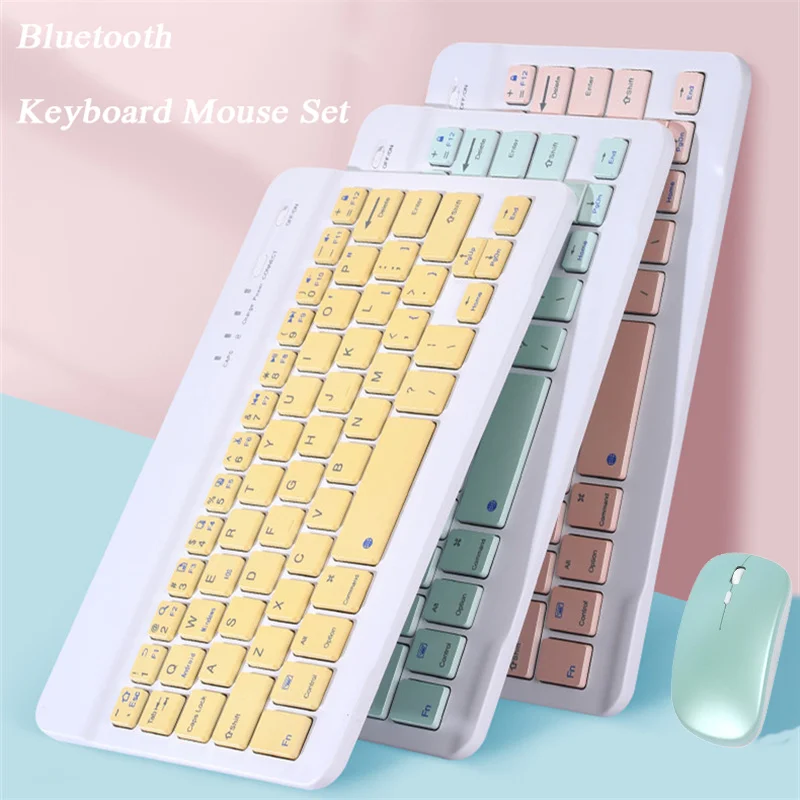 

Bluetooth Keyboard And Mouse Combo Rechargeable Portable Wireless Keyboard Mouse Set For Apple IPad Huawei Xiaomi Android IOS