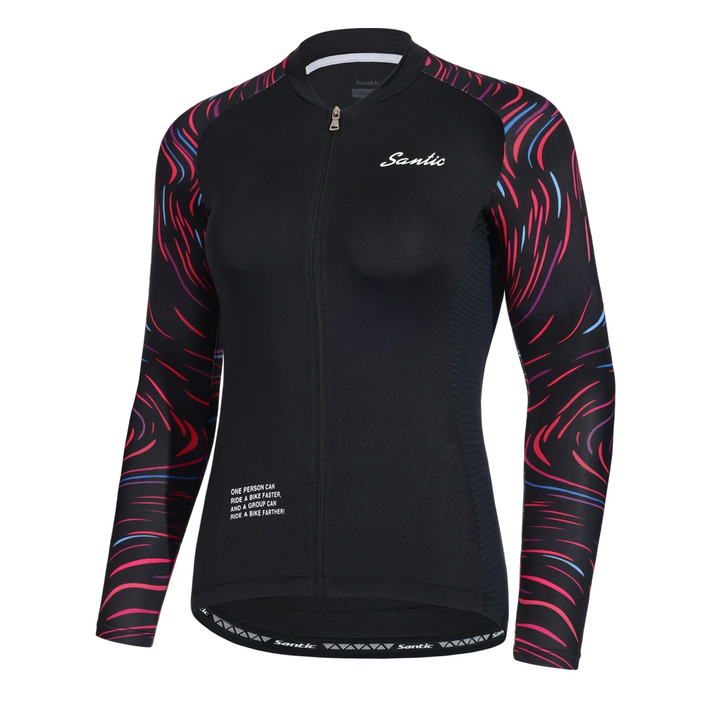 Santic Women Cycling Jersey Long Sleeves Fit Comfortable Outdoor MTB Bike Top Long Sleeve