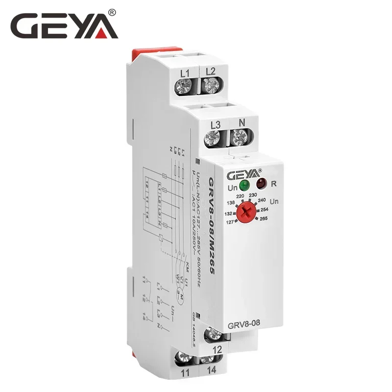 GEYA GRV8-08 Overvoltage Undervoltage Relay Phase Failure Phase Sequence Asymmetry Control Relay