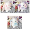 Rabbit Shoulder Bags Womens Plush for Doll Crossbody Bags with Beaded 3