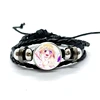 Hot Anime OSHI NO KO Leather Bracelets Hoshino Ai Akuamarin Rubii Sarina Gorou Glass Dome Snap Button Bracelet & Bangles Jewelry 4