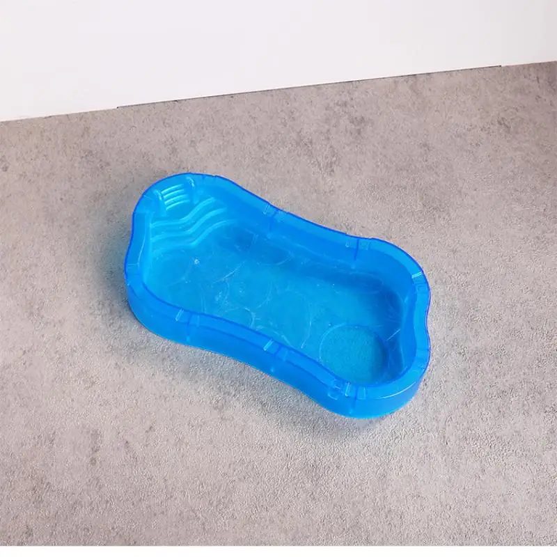 1Pcs Mini Blue Swimming Pool Model Dollhouse Miniature Pool Scene Ornament For Doll House Children's Toy Accessories