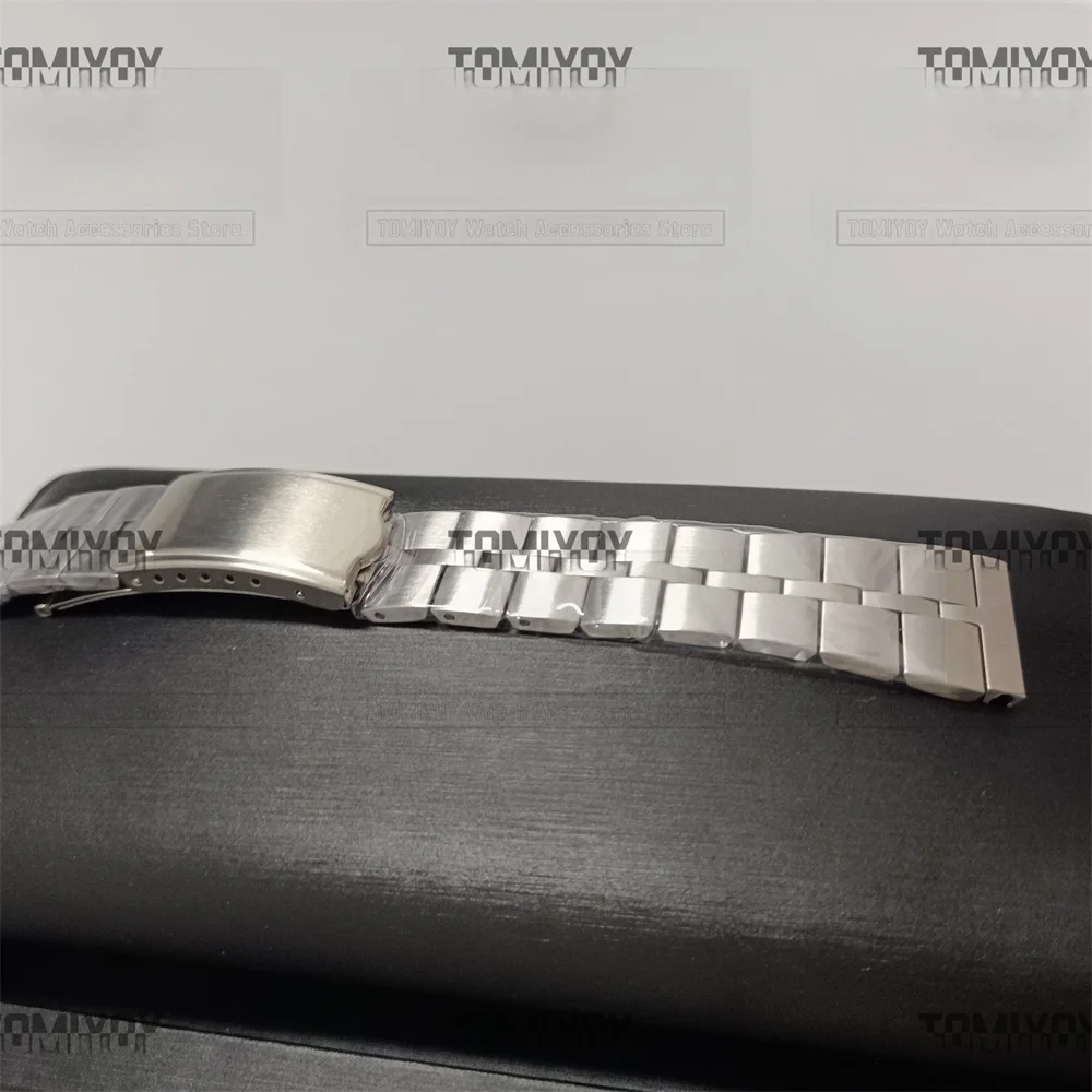 Vintage All Brush Silber Edelstahl Uhrenarmband Armband Silber Passend für Seiko 6139 6138 Uhr – Detail 23
