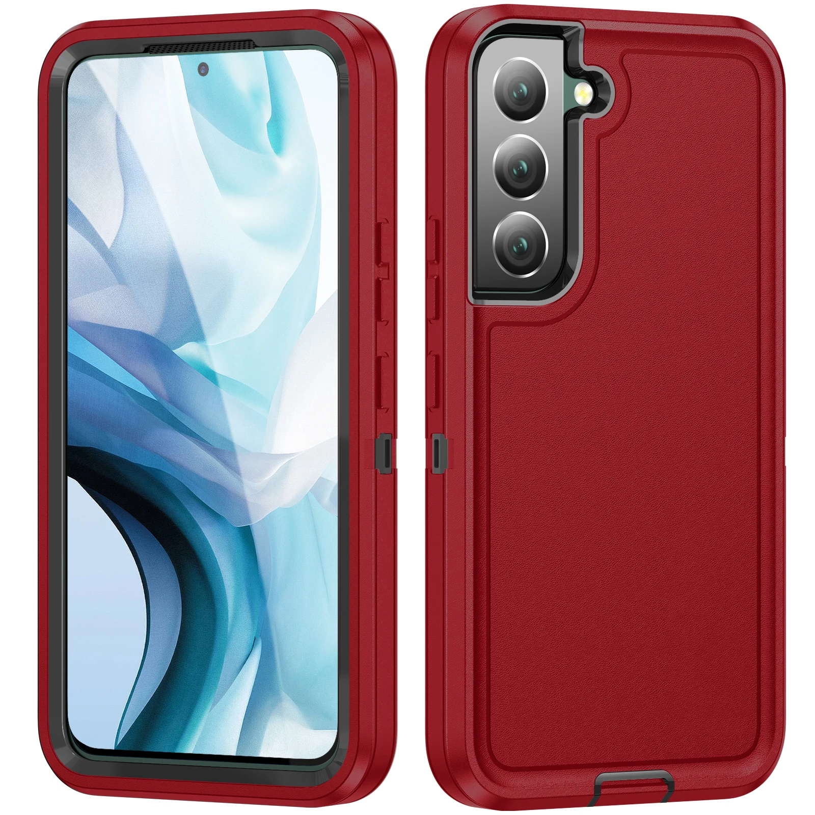 3-in-1 Hybrid Armor Shockproof Protective Case - Heavy Duty Rugged Cover