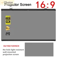 Xiaohui No-hole wall-mounted projection screen metal projection screen home projection screen 84 inches 100 inches 120 inches - Image 6