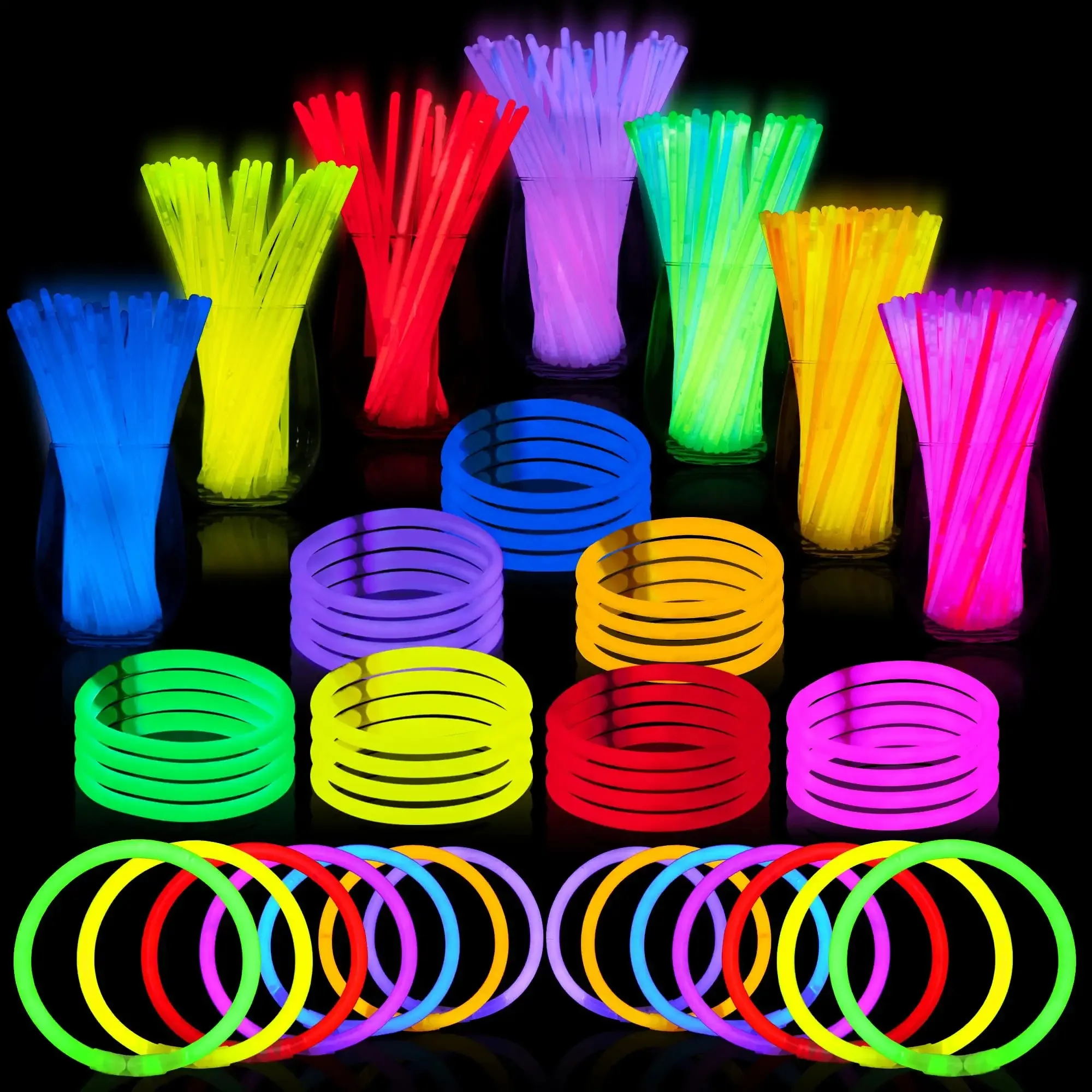 50300pcsGlowSticksWholesaleGlowNeonPartyDecorations80s90sDiscoBirthdayDecors